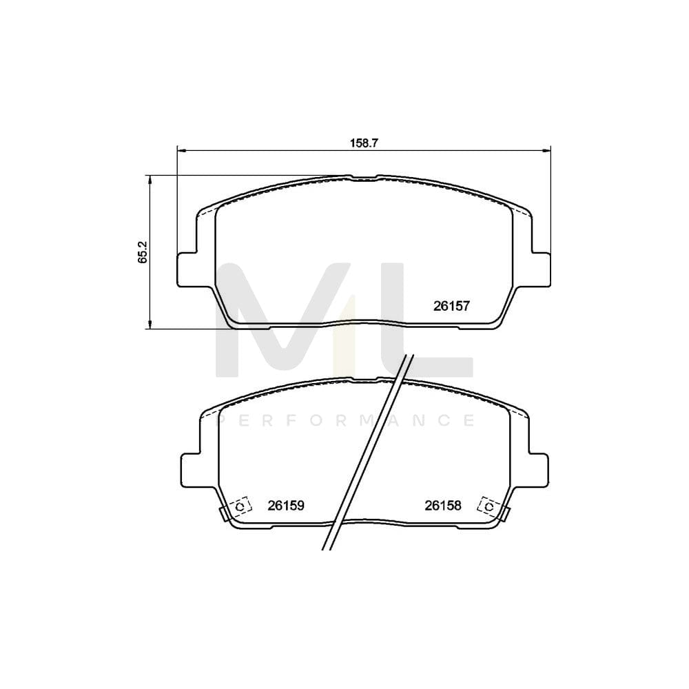 Brembo P 30 116 Brake Pad Set With Acoustic Wear Warning, With Anti-Squeak Plate | ML Performance Car Parts