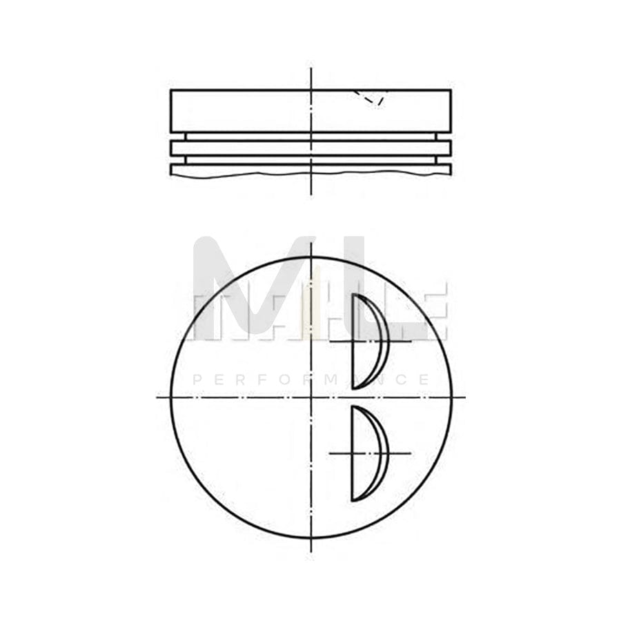 MAHLE ORIGINAL 034 86 00 Piston 82,51 mm, with piston rings | ML Performance Car Parts