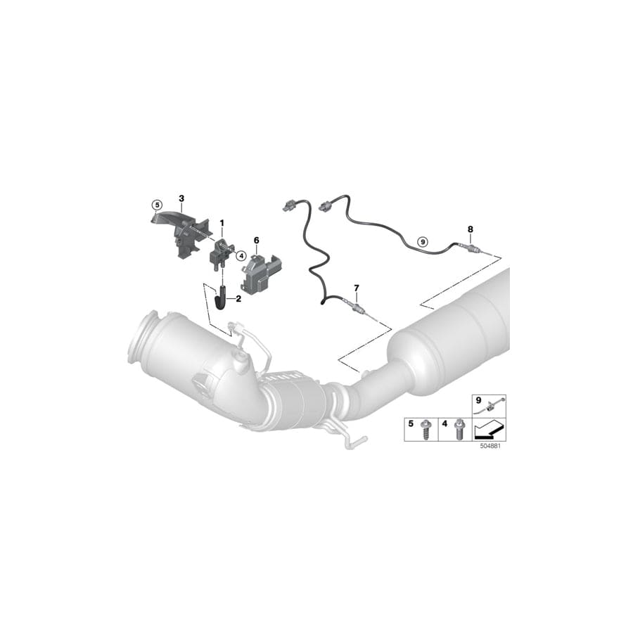 Genuine BMW 11789488326 F46 Temperature Sensor, Exhaust L=545 (Inc. Cooper S, Cooper & 218i) | ML Performance UK Car Parts