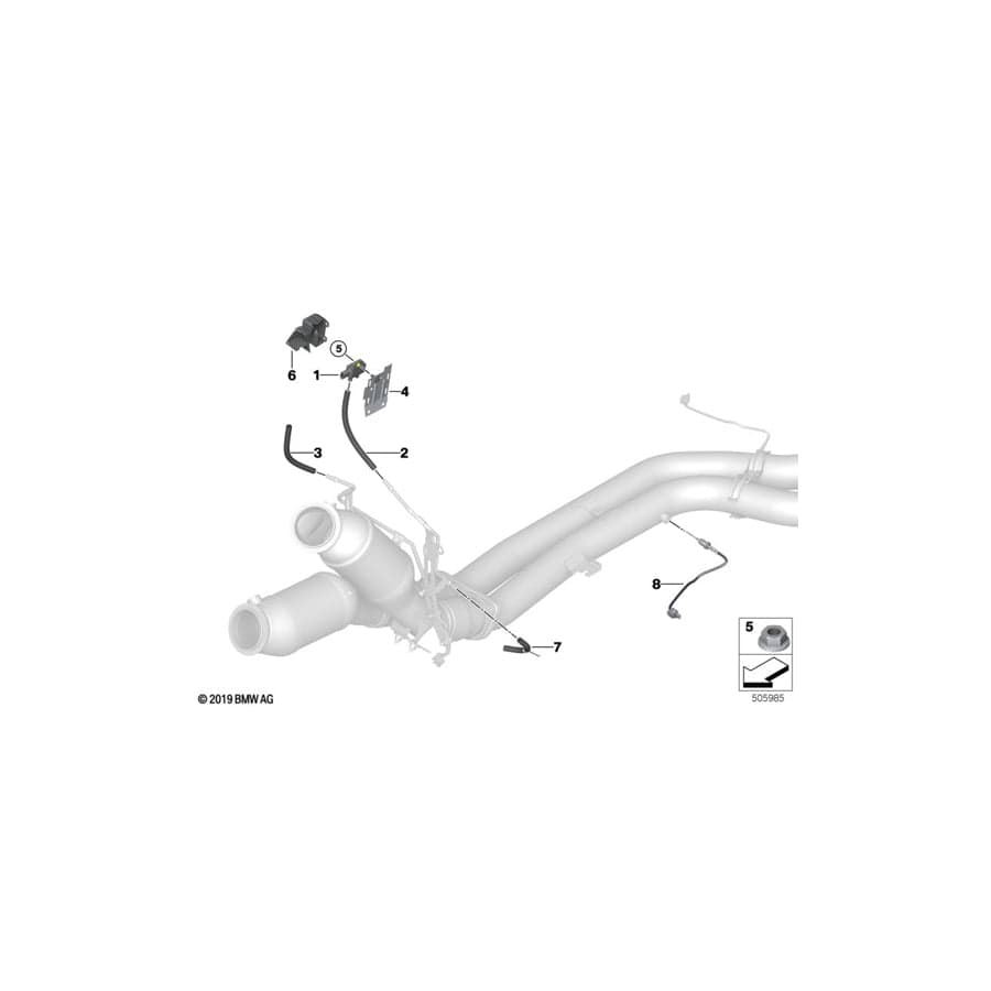 Genuine BMW 11789488323 Temperature Sensor, Exhaust L=300 (Inc. X3 M & X4 M) | ML Performance UK Car Parts