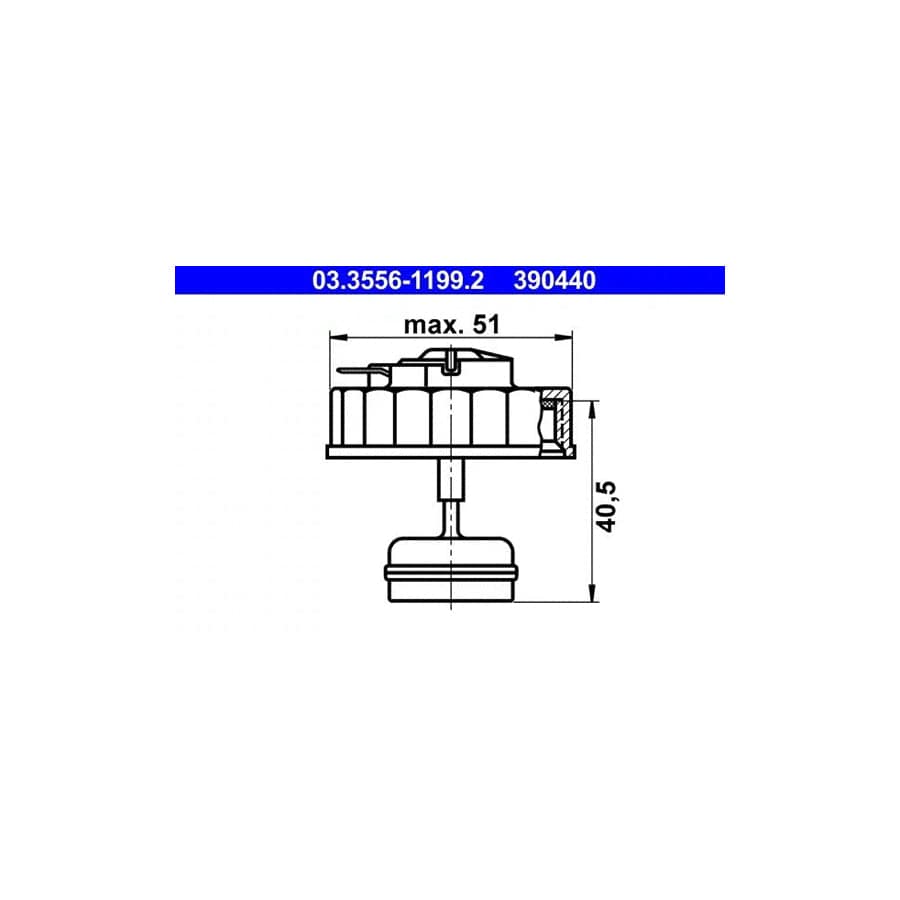 ATE 03.3556-1199.2 Sealing Cap, Brake Fluid Reservoir