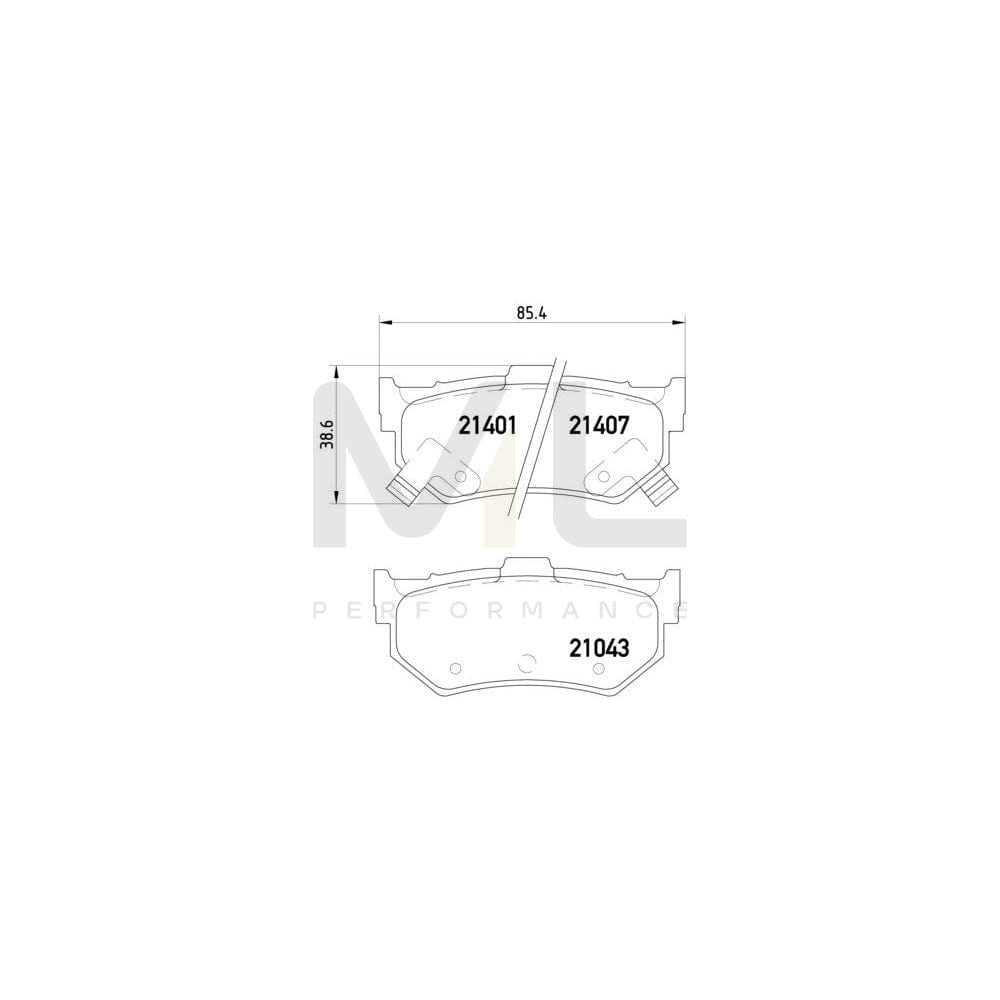 Brembo P 28 007 Brake Pad Set Excl. Wear Warning Contact | ML Performance Car Parts
