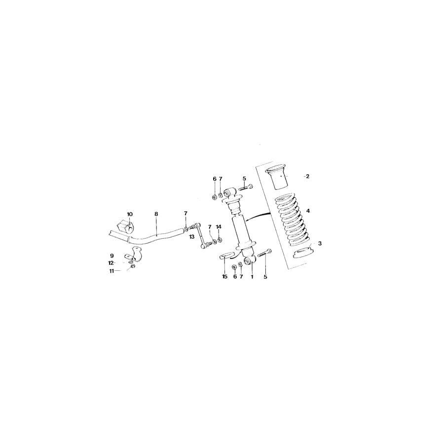 Genuine BMW 31352160106 E26 Stabilizer (Inc. & M1) | ML Performance UK Car Parts