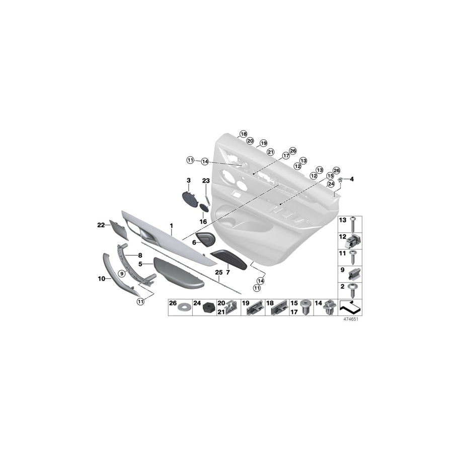 Genuine BMW 51427369068 F16 Speaker Cover, Tweeter COGNAC (Inc. X6 50iX 4.4, X6 50iX 4.0 & X6 M50dX) | ML Performance UK