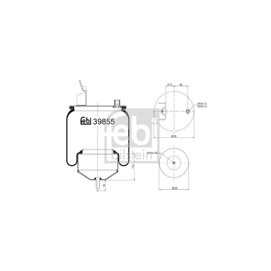 Febi Bilstein 39855 Boot, Air Suspension