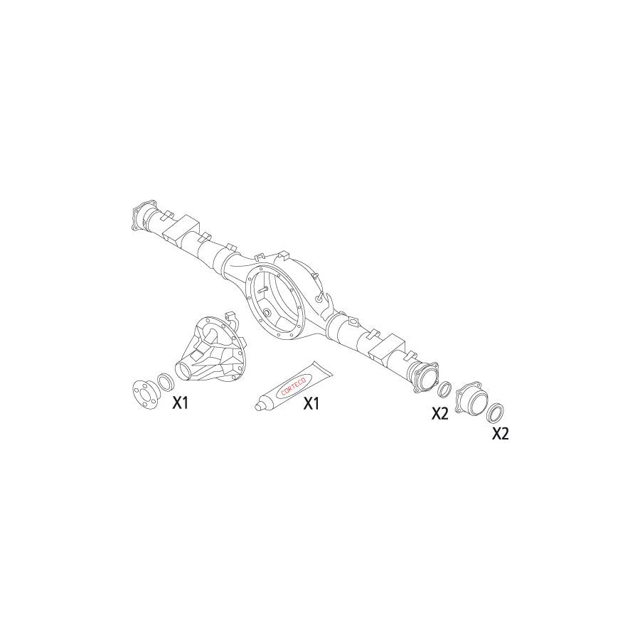 Corteco 19536184 Gasket Set, Differential For Mitsubishi L200 / Triton Iv Pickup (Ka, Kb) | ML Performance UK