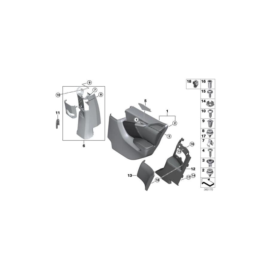 Genuine BMW 51427497237 I01 I01 Door Trim Panel, Rear, Left SOLARIC BRAUN (Inc. i3 94Ah Rex, i3s 94Ah Rex & i3s 120Ah Rex) | ML Performance UK Car Parts