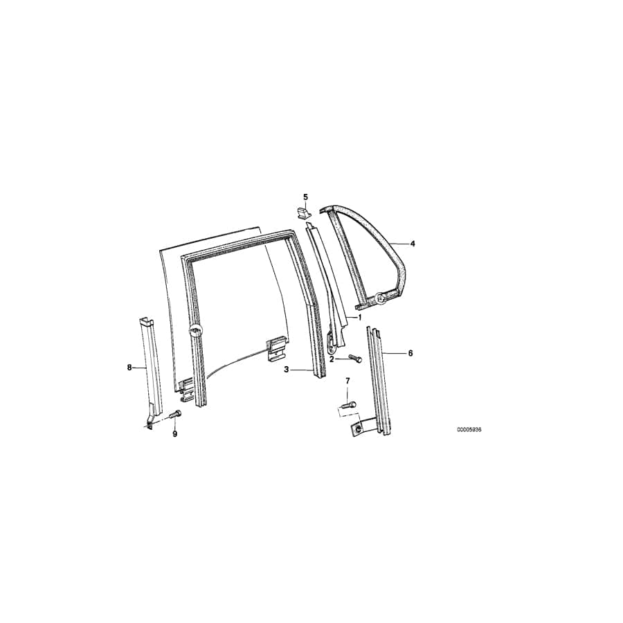 Genuine BMW 41521961879 E30 Guide Rail Front Left (Inc. 316i, 324d & 325ix) | ML Performance UK Car Parts
