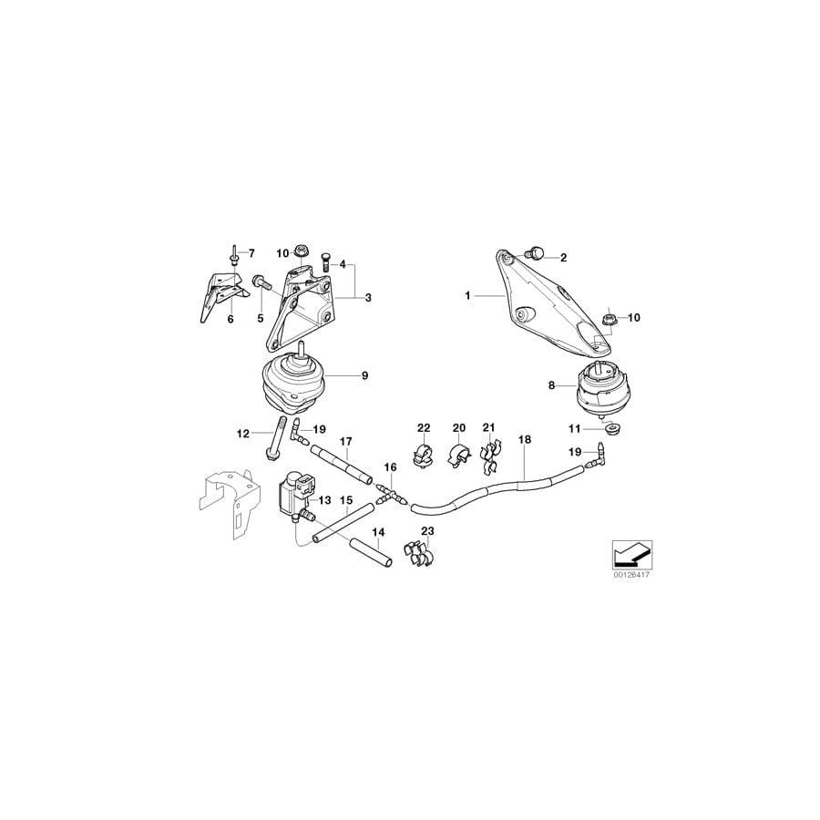 Genuine BMW 22116750860 E46 Engine Mount, Right (Inc. & 330xd) | ML Performance UK Car Parts