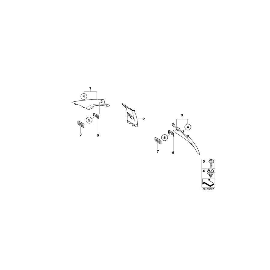 Genuine BMW 51439123903 E81 E82 Left Column A Cover BEIGE (Inc. 118i, 135i & 123d) | ML Performance UK