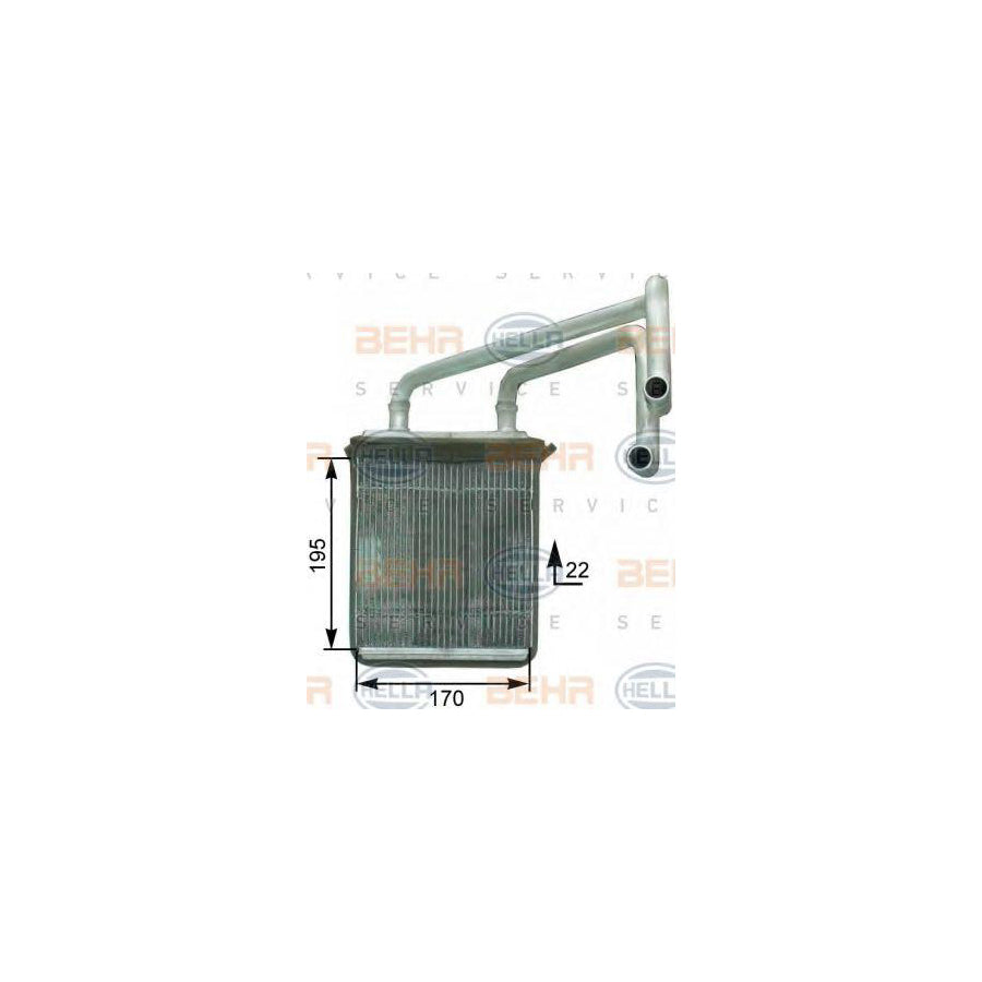 Hella 8FH 351 315-231 Heater Matrix