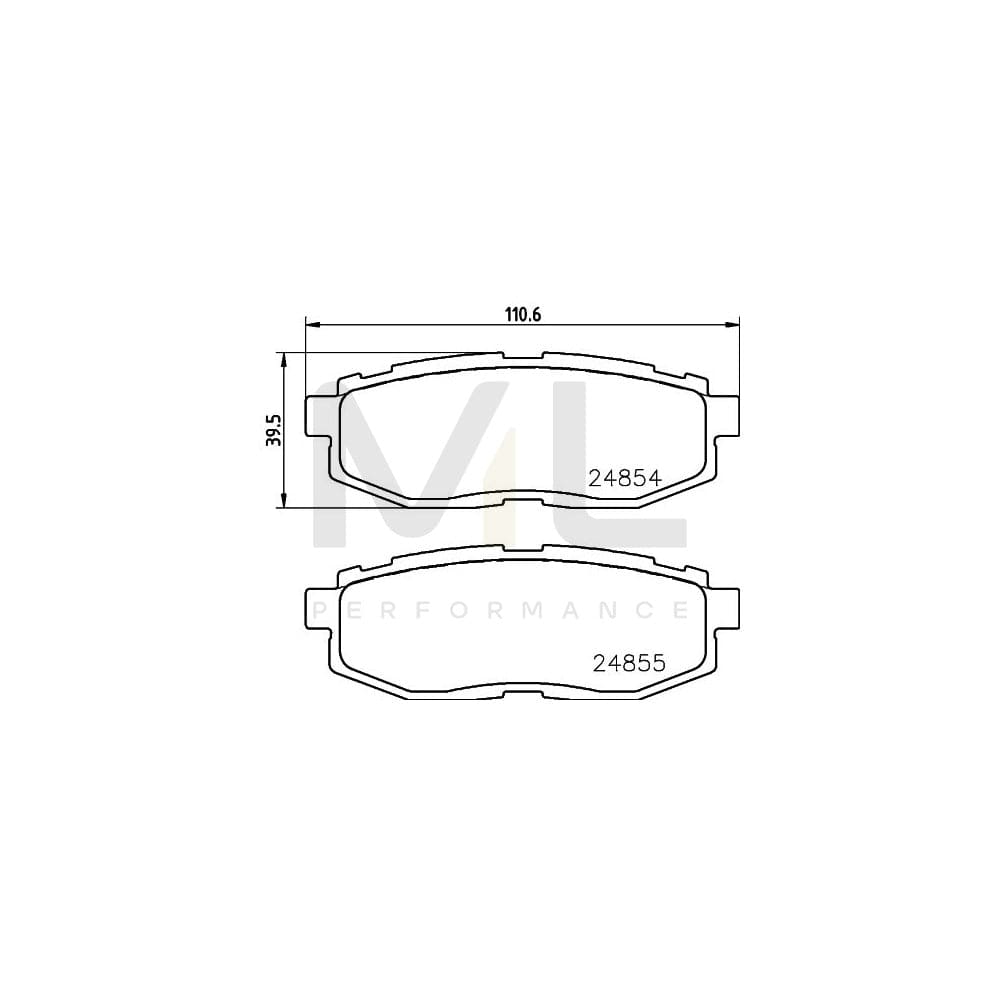 Hella 8DB 355 014-341 Brake Pad Set With Acoustic Wear Warning | ML Performance Car Parts