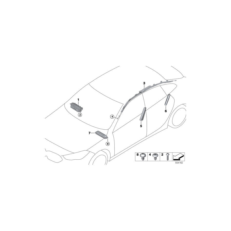 Genuine BMW 51456823069 F44 Knee Protection Airbag Module Left (Inc. 228iX & M235iX) | ML Performance UK