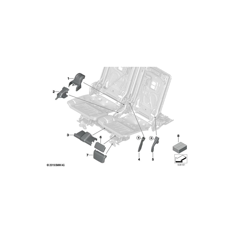 Genuine BMW 52307943347 G07 Trim, Front Top SCHWARZ (Inc. X7 50iX, X7 30dX & X7 M50dX) | ML Performance UK Car Parts