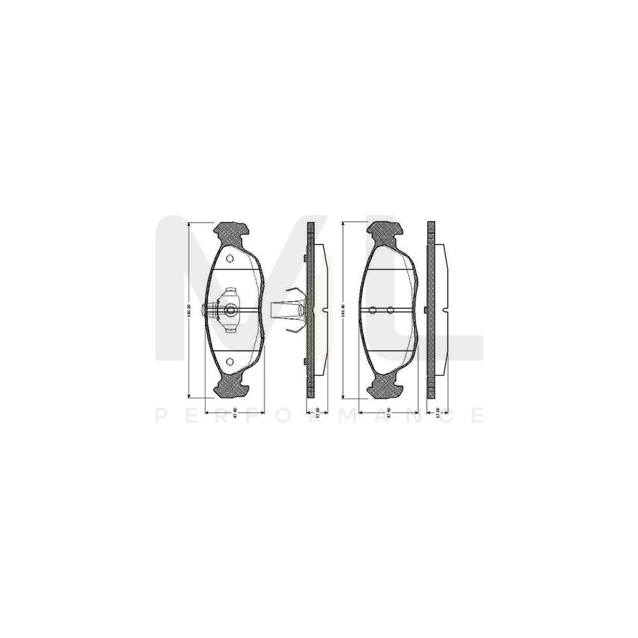 Bosch 0986Tb2026 Brake Pad Set Excl. Wear Warning Contact, With Accessories | ML Performance Car Parts