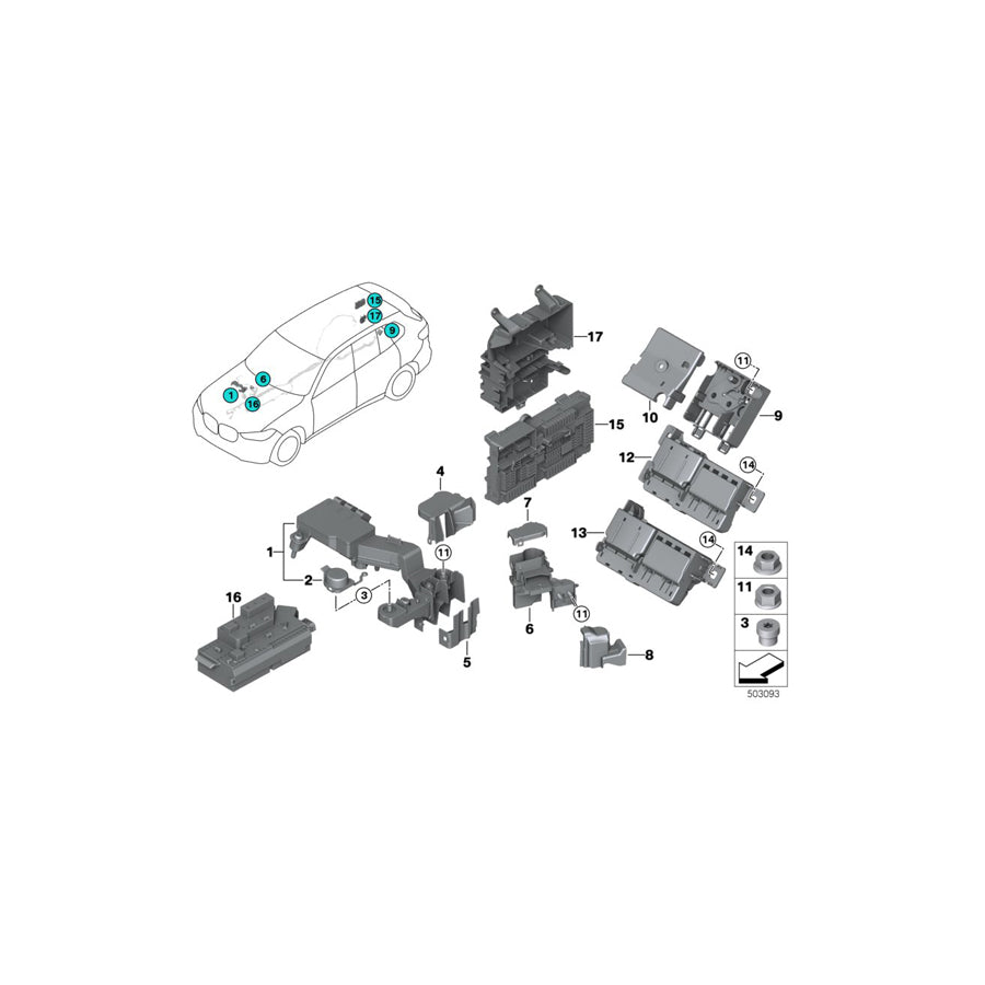 Genuine BMW 61146842532 G20 G29 Batt.Voltage For Jump Start Terminal 1000W LOW (Inc. Z4 30i, M340iX & M340i) | ML Performance UK