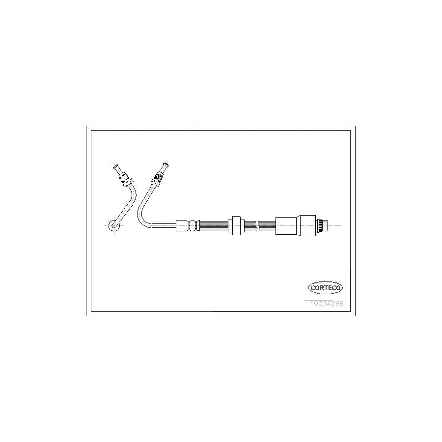 Corteco 19034266 Brake Hose For Renault Kangoo I (Kc) | ML Performance UK