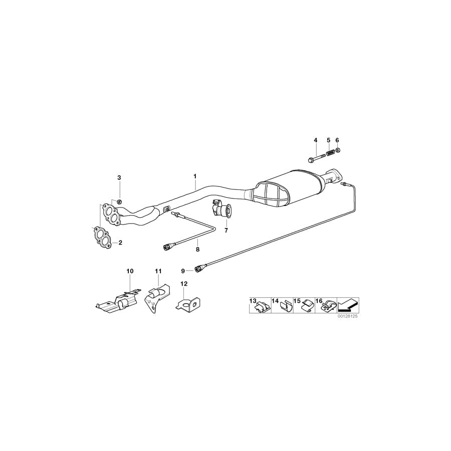 Genuine BMW 18301435668 E36 Rp-Exhaust Pipe Catalytic Converter (Inc. & Z3 1.9) | ML Performance UK Car Parts
