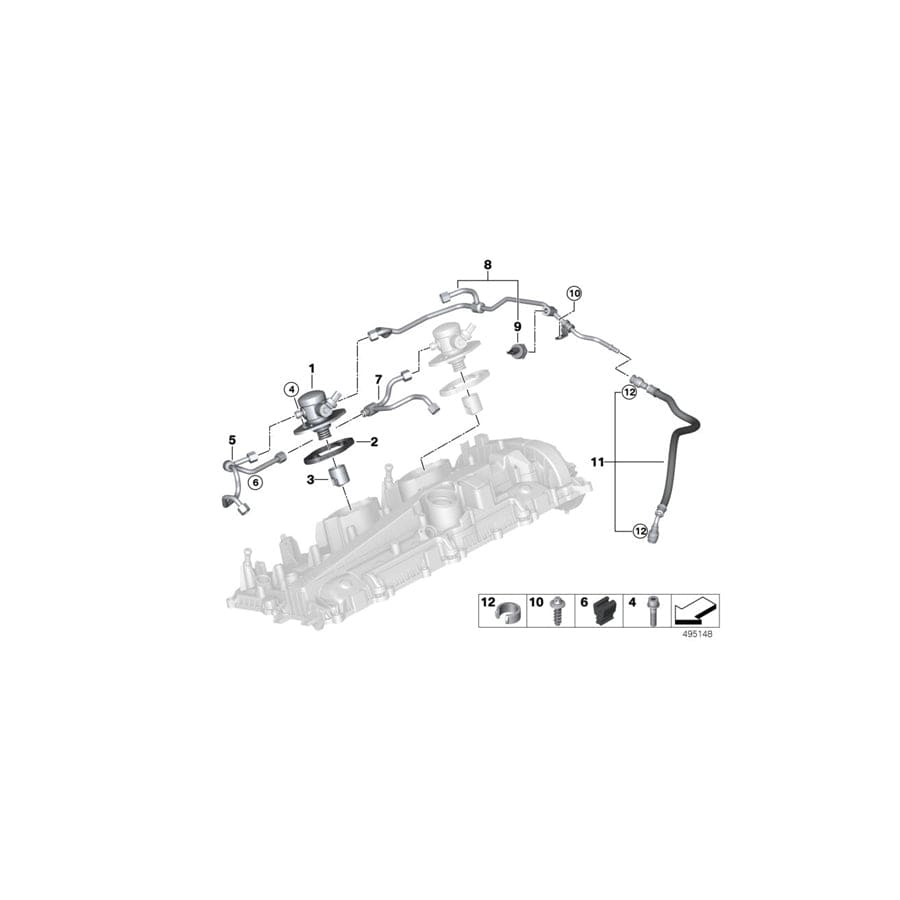 Genuine BMW 13538089949 High Pressure Pipe (Inc. X3 M & X4 M) | ML Performance UK Car Parts