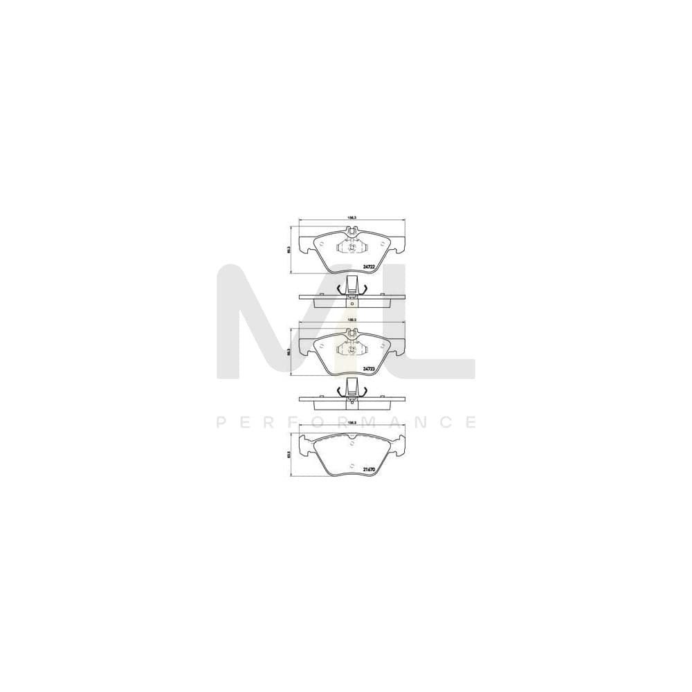 Brembo P 50 075 Brake Pad Set Prepared For Wear Indicator | ML Performance Car Parts