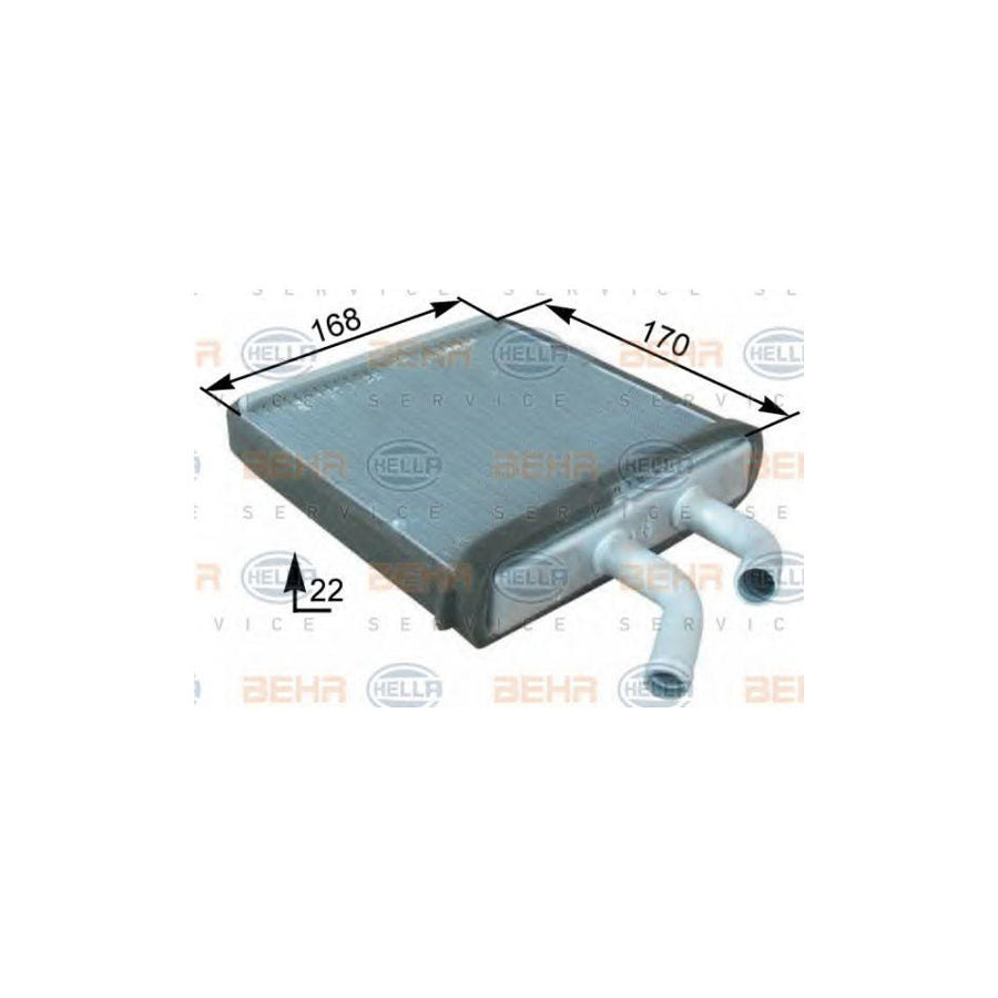 Hella 8FH 351 315-291 Heater Matrix