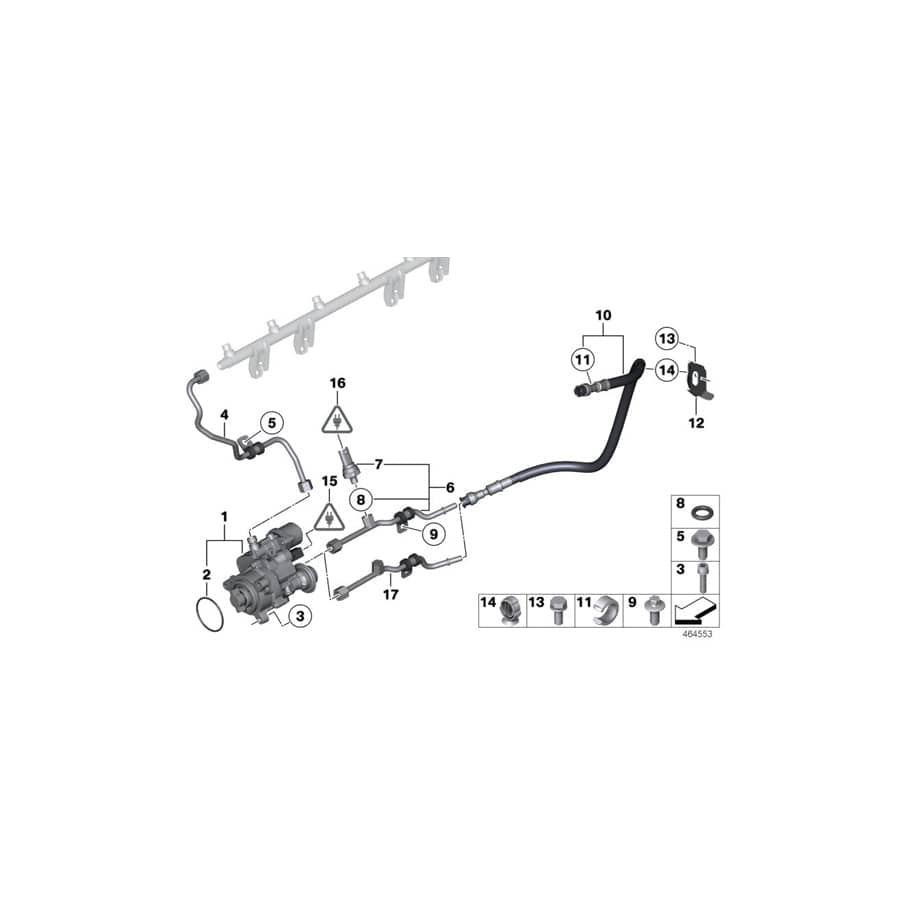 Genuine BMW 13537622752 F12 F13 F07 Supply Line With Sensor (Inc. 535i, 640i & 535iX) | ML Performance UK Car Parts