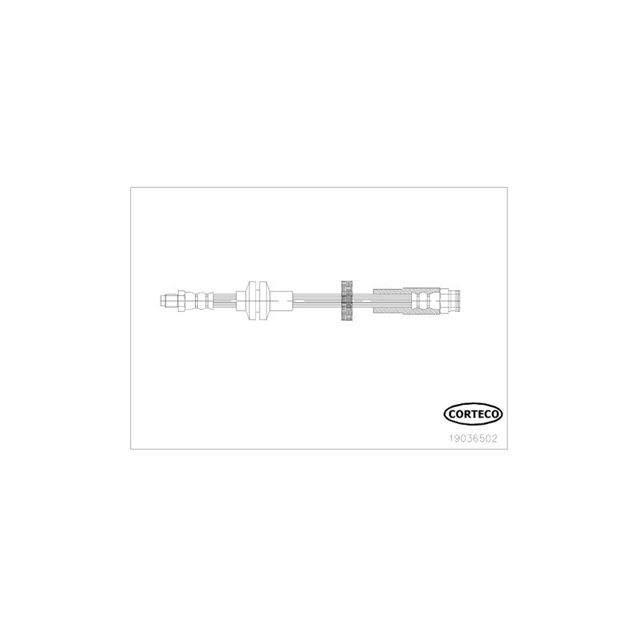 Corteco 19036502 Brake Hose For Alfa Romeo Giulietta Hatchback (940) | ML Performance UK