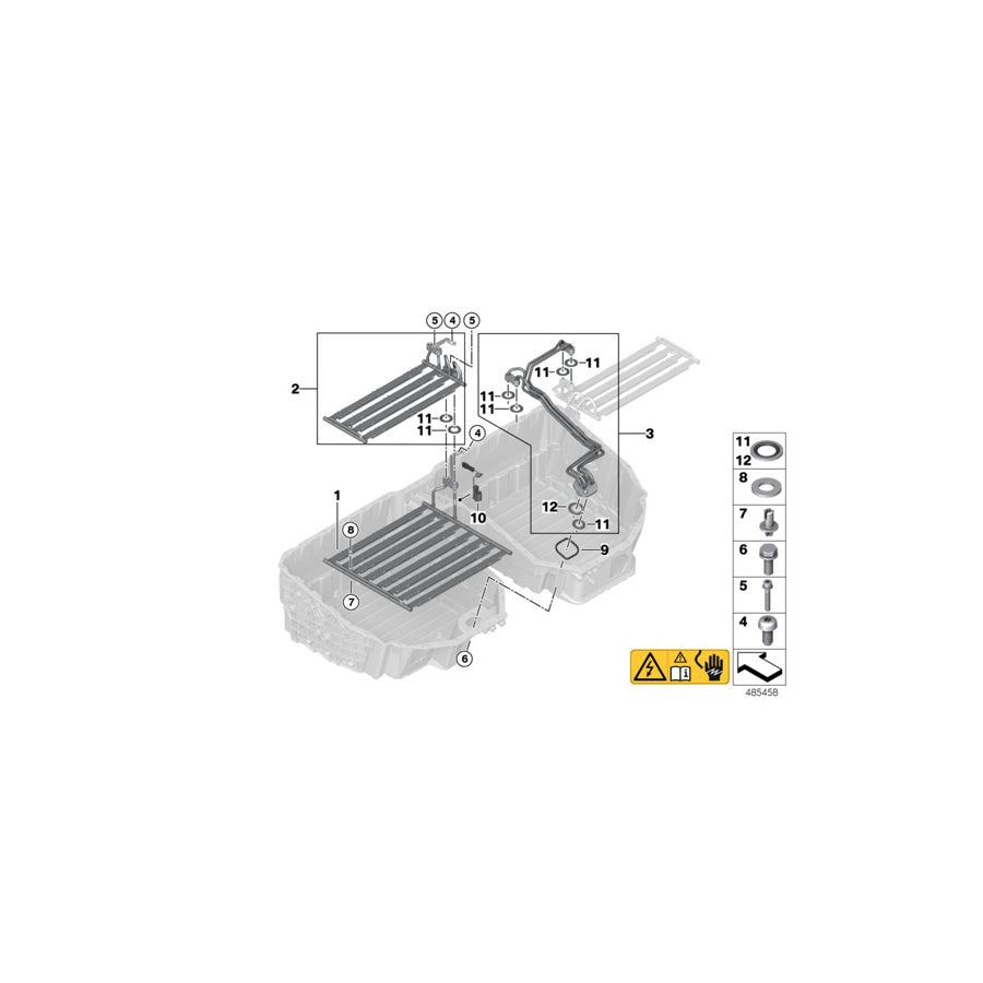 Genuine BMW 61278632538 G11 G30 Radiator High-Voltage Battery Top Right (Inc. 740Le, 330e & 530e) | ML Performance UK
