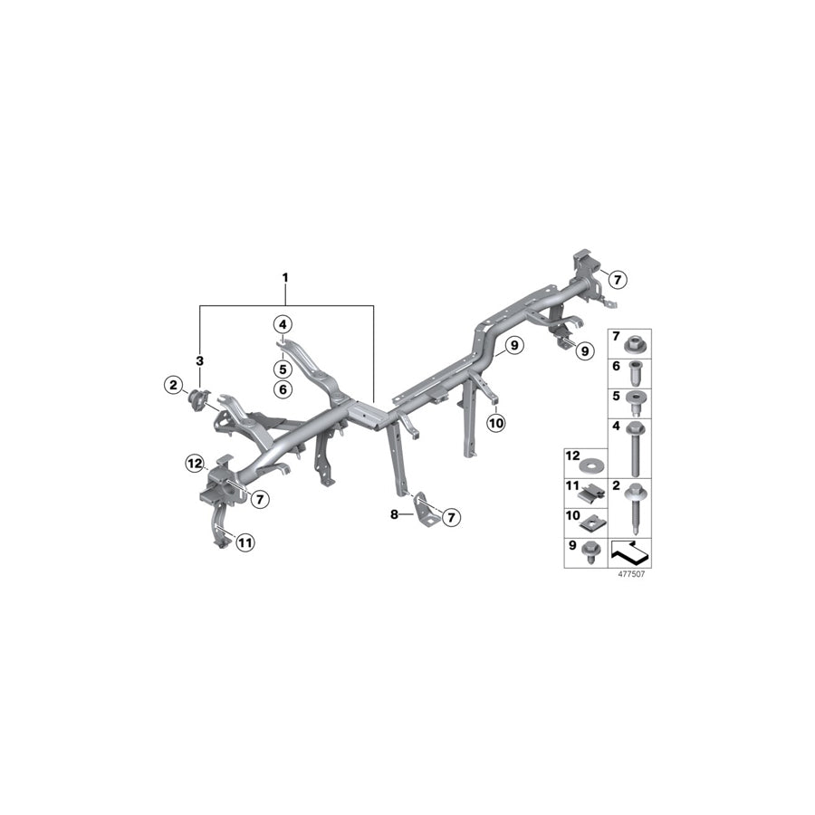 Genuine BMW 51459291317 F30 F83 F80 Support Instrument Panel Head-Up Display Left hand drive (Inc. 316i, 328i & 340i) | ML Performance UK