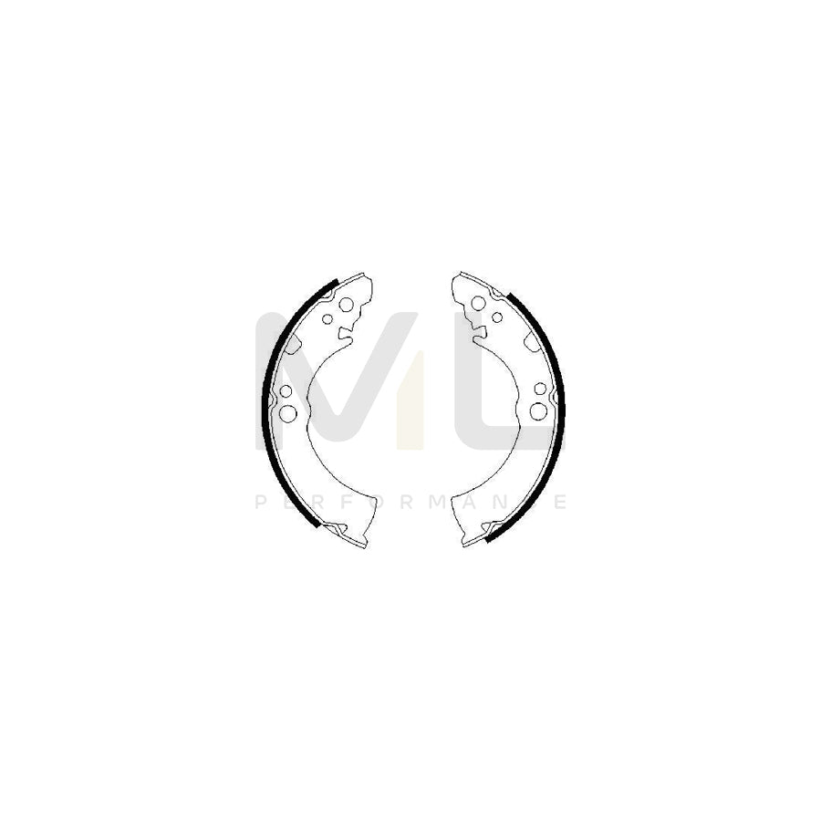 BOSCH 0 986 487 206 Brake Shoe Set for NISSAN Micra I Hatchback (K10) | ML Performance Car Parts