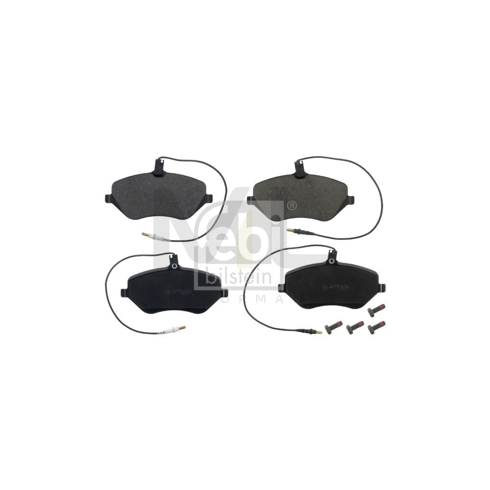 Febi Bilstein 16829 Brake Pad Set Front Axle, Incl. Wear Warning Contact, With Bolts/Screws | ML Performance Car Parts