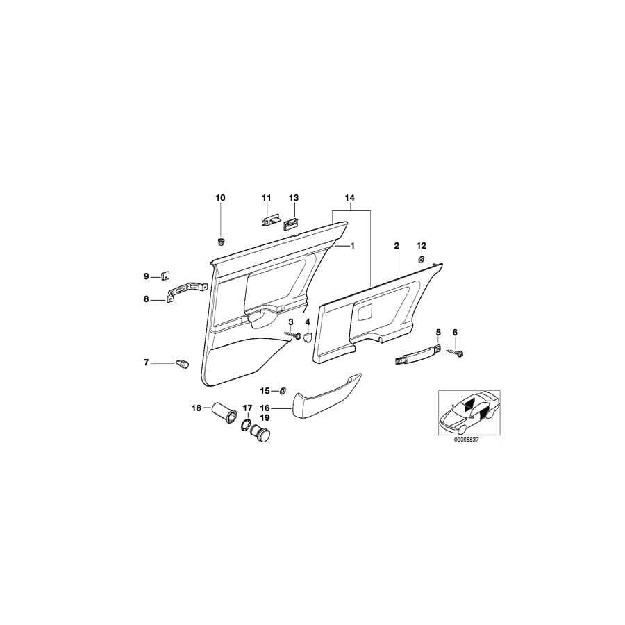 Genuine BMW 51428122261 E36 Bar Left (Inc. M3, 318i & 318is) | ML Performance UK Car Parts