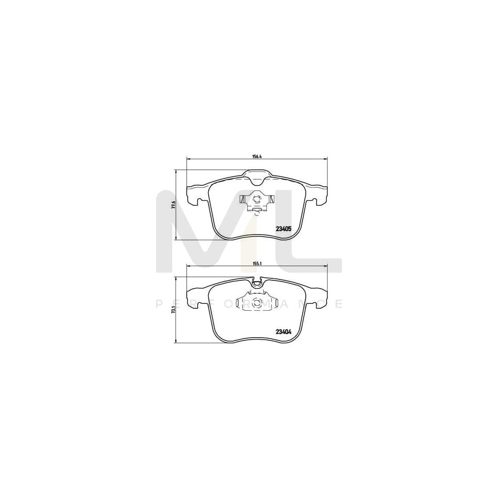 Brembo P 59 049 Brake Pad Set Directional Brake Pads, Prepared For Wear Indicator | ML Performance Car Parts