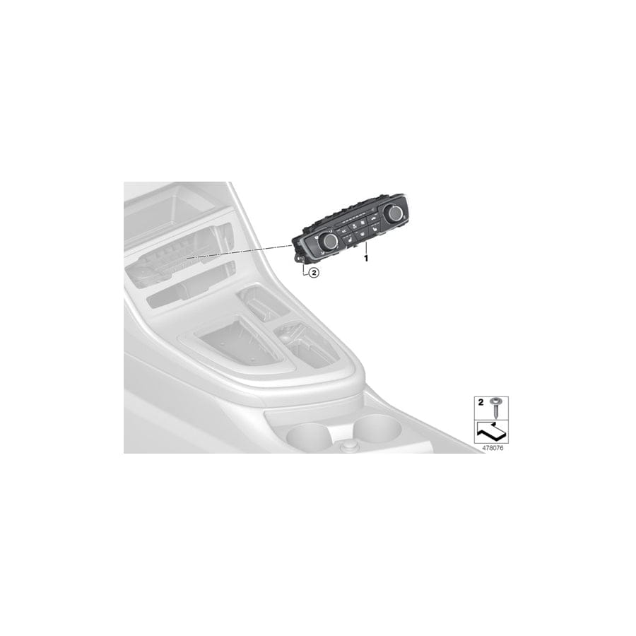 Genuine BMW 64119461402 F46 F48 F45 Air Conditioning Control (Inc. X1 20i, X2 20dX & X1 20dX) | ML Performance UK Car Parts