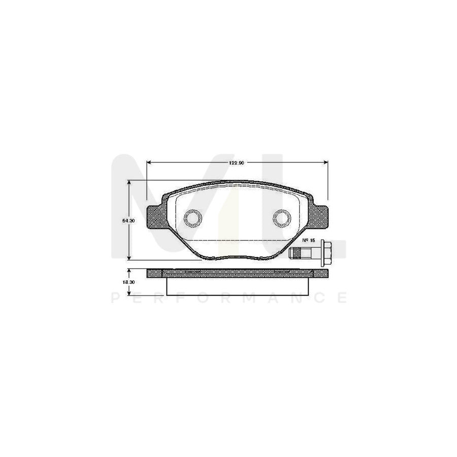 Bosch 0986Tb2442 Brake Pad Set Excl. Wear Warning Contact | ML Performance Car Parts