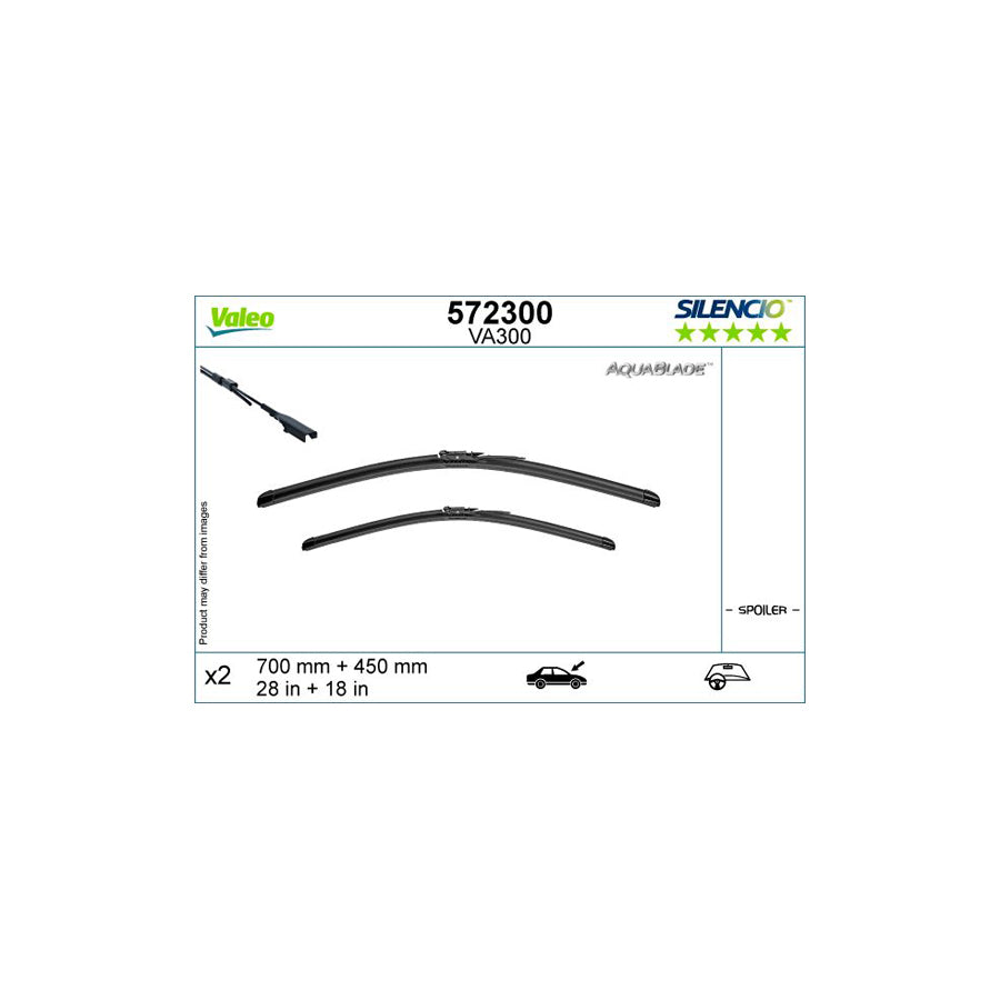 Valeo 572300 Wiper Blade For Tesla Model X (5Yjx) | ML Performance UK Car Parts