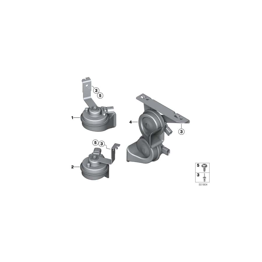 Genuine BMW 61338077467 F87 Horn, High Pitch (Inc. & M2 Competition) | ML Performance UK Car Parts