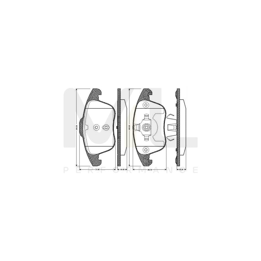 Bosch 0986Tb2950 Brake Pad Set Excl. Wear Warning Contact, With Accessories | ML Performance Car Parts