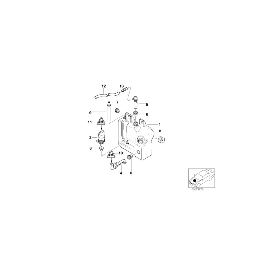 Genuine BMW 61678361440 E39 Fluid Container Without Level Indicator (Inc. 525tds, 525d & 523i) | ML Performance UK Car Parts