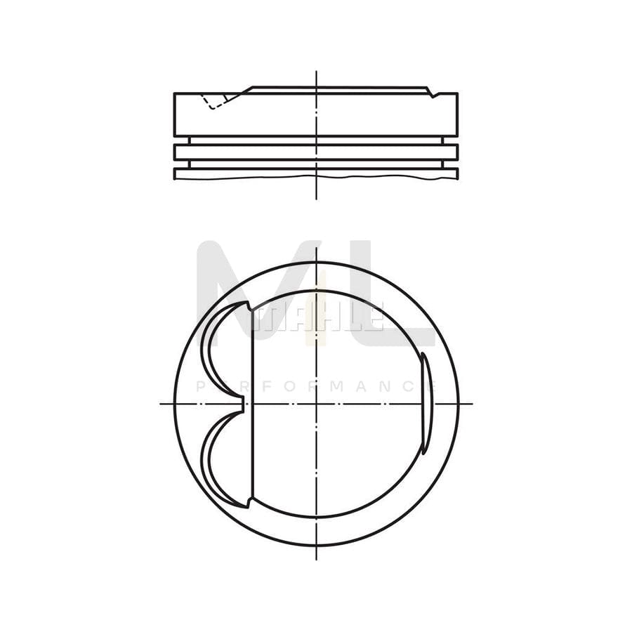 MAHLE ORIGINAL 083 04 00 Piston 80,0 mm, without cooling duct | ML Performance Car Parts
