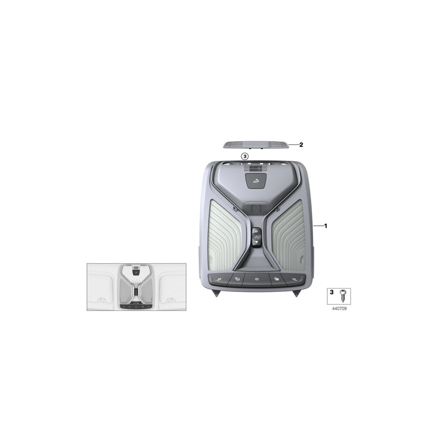 Genuine BMW 61319472166 G02 G30 G01 Headliner Control Module (Inc. 520i 1.6, 518d & 620dX) | ML Performance UK