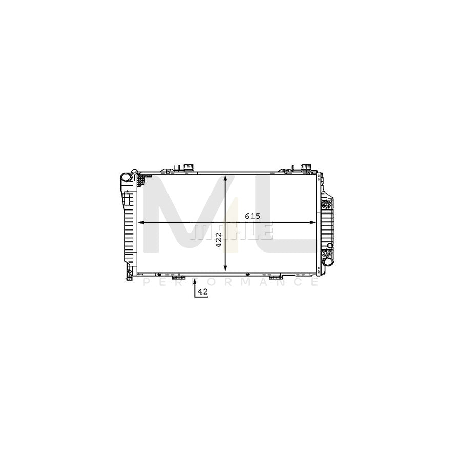MAHLE ORIGINAL CR 231 000P Engine radiator suitable for MERCEDES-BENZ C-Class Brazed cooling fins, Automatic Transmission | ML Performance Car Parts