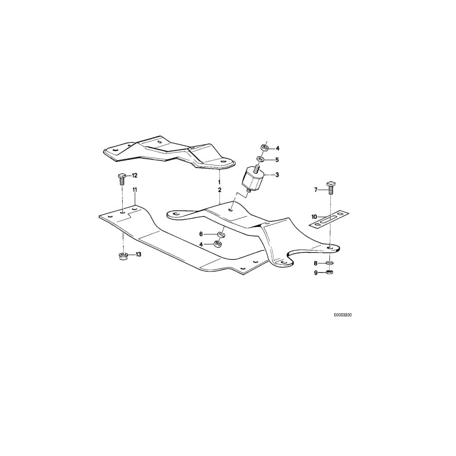 Genuine BMW 24711129346 E30 Cross Member (Inc. 316i, 318i & 316) | ML Performance UK Car Parts