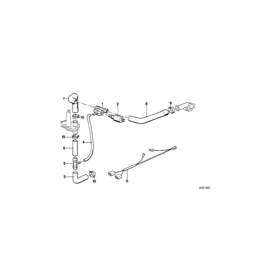Genuine BMW 64511286809 E21 E30 E12 T-Connector (Inc. 320i, 518i & 323i) | ML Performance UK Car Parts