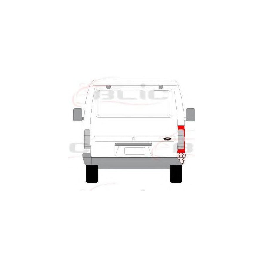 Blic 6503-06-2515674P Rear Panel For Ford Transit