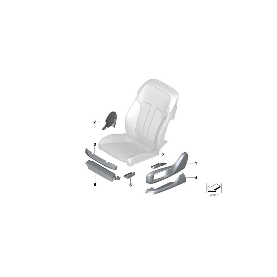 Genuine BMW 52107990423 G11 G12 Finisher, Upper Rail, Exterior, Left RAUCHWEISS (Inc. 750LiX 4.4, 740Le & 740iX) | ML Performance UK Car Parts