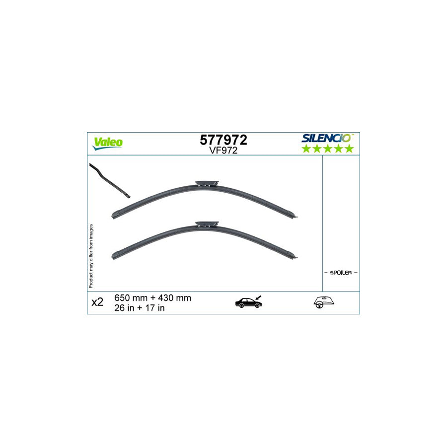 Valeo 577972 Wiper Blade For Citro?? C4 Ii Cactus | ML Performance UK Car Parts