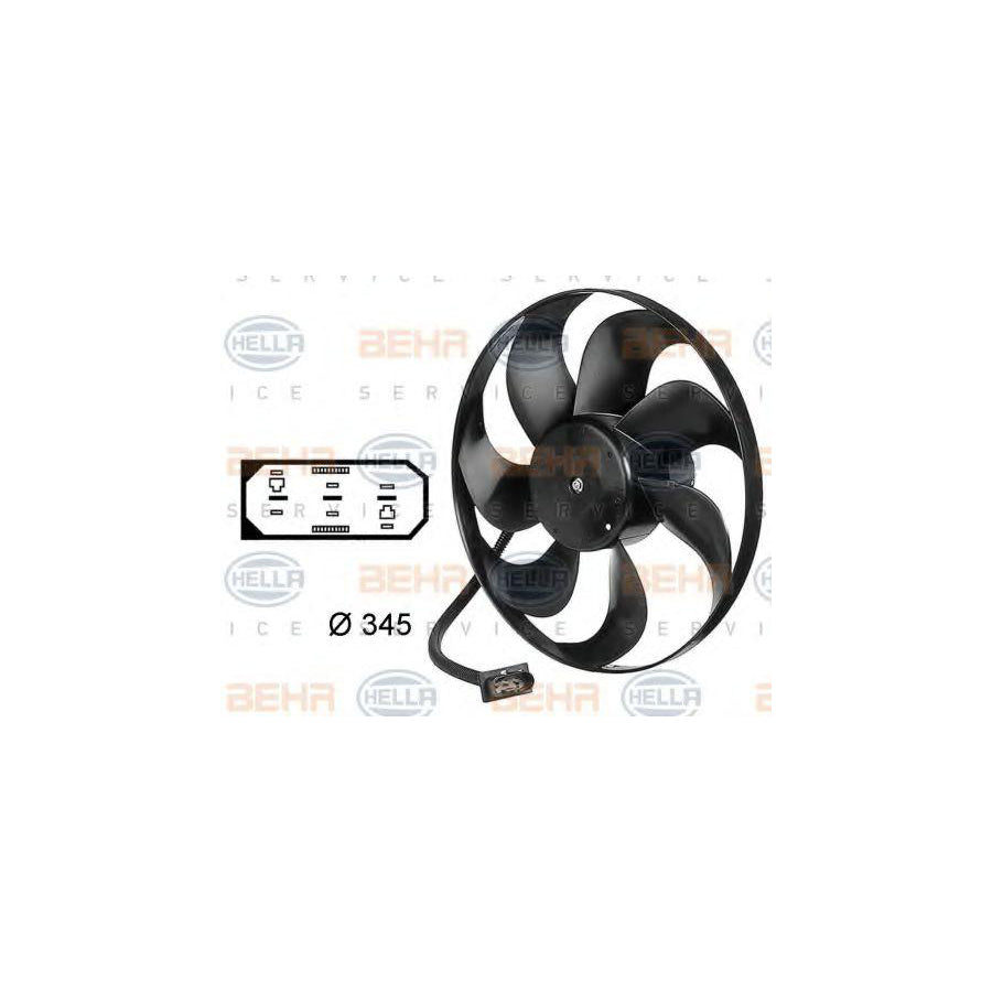 Hella 8EW 009 144-531 Fan, Radiator
