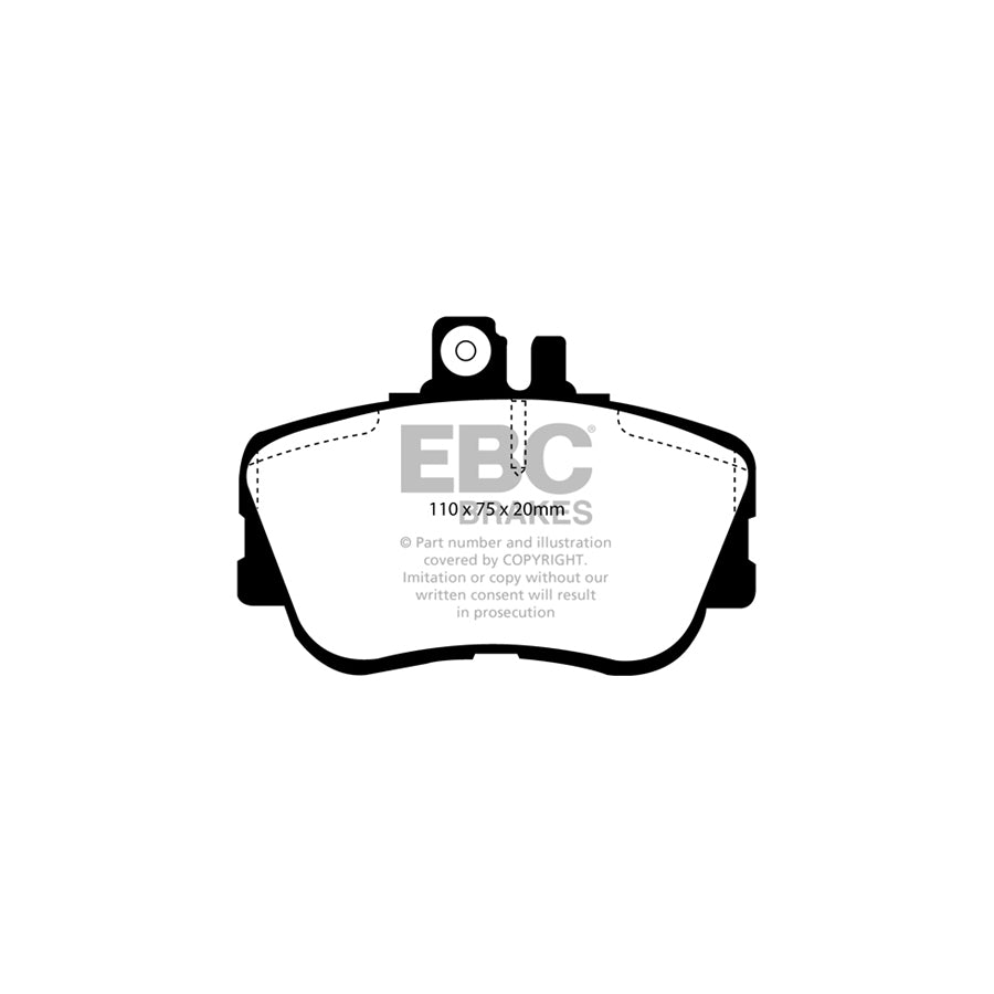 EBC PD01KF905 Mercedes-Benz W202 Greenstuff Front Brake Pad & Plain Disc Kit - ATE Caliper 2 | ML Performance UK Car Parts