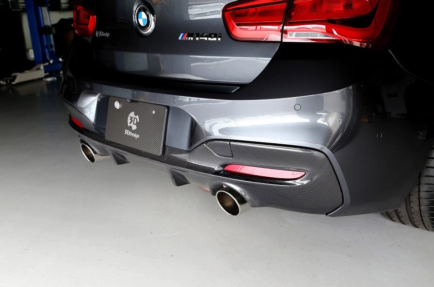 3D Design BMW 1 Series F20 LCI Dual Exit Rear Diffuser (M135i & M140i) - ML Performance UK